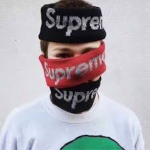 Authentic SUPREME fleece reflective headband